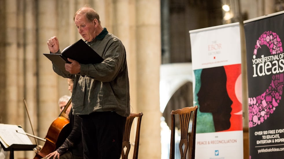 Michael Morpurgo in York Minster